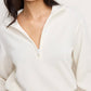 Good American - Air Soft Half Zip Sweatshirt
