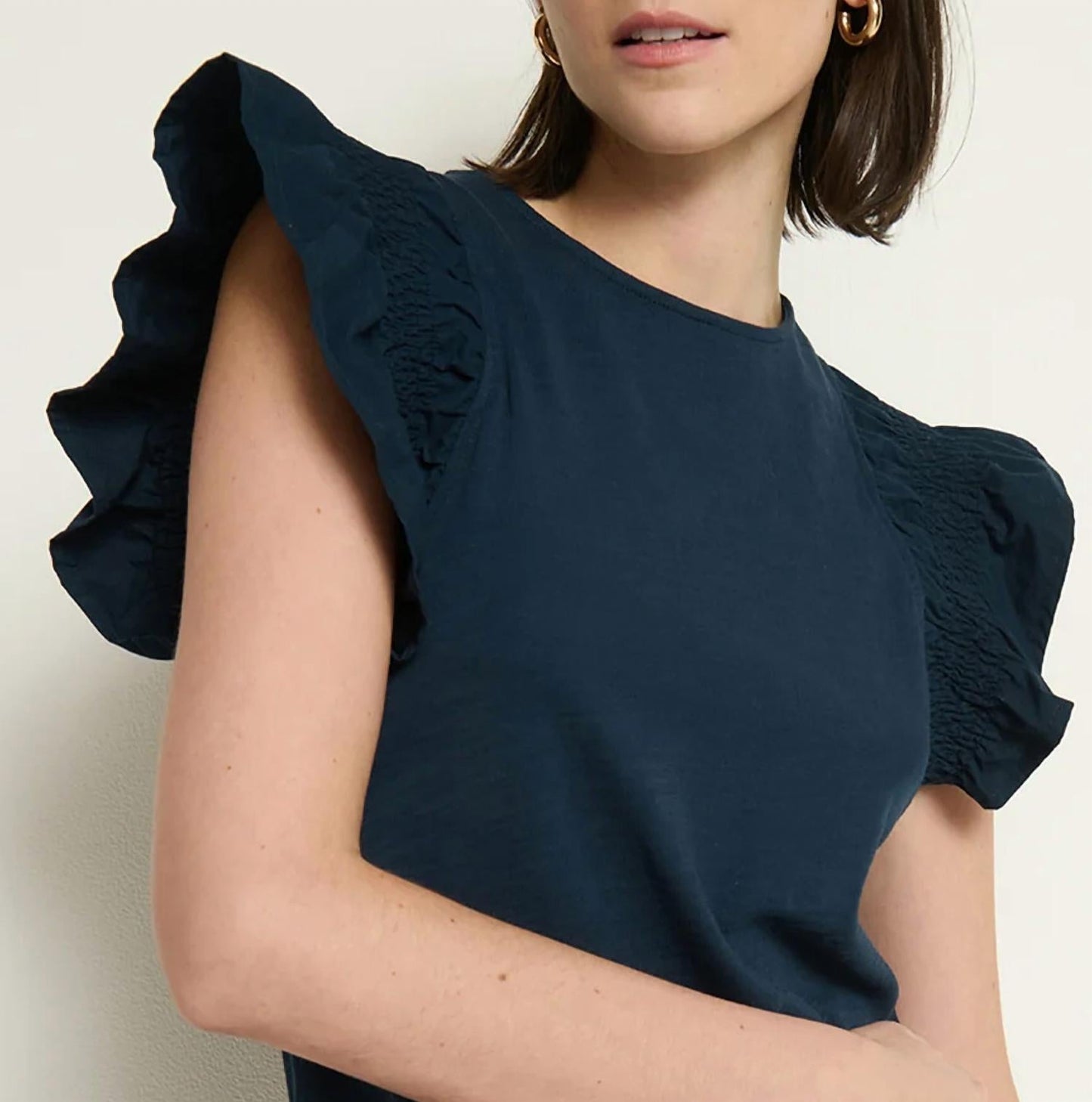 Nation Ltd - Ellis Ruffle Sleeve Mini Dress