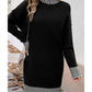 1 The Woman - Turtleneck Pullover Sweater Dress