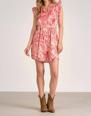 Elan - Vestido floral com babados Adela