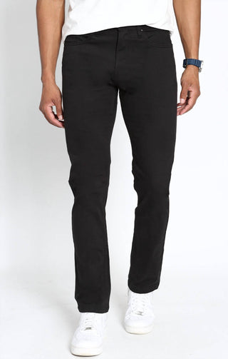 Jachs New York - Calça de cetim elástico com corte reto e 5 bolsos