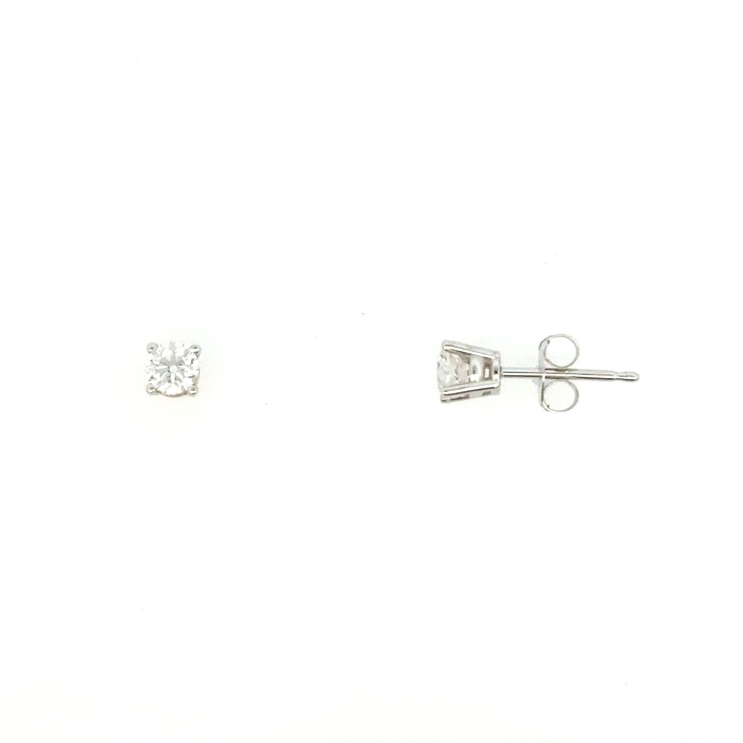 Aamiaa - 0.40 Carat Natural Diamond Round Brilliant Stud Earrings