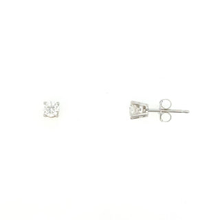 Aamiaa - 0.40 Carat Natural Diamond Round Brilliant Stud Earrings