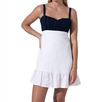 Lusana - Vestido de linho com babados Reece