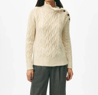 Brooks Brothers - Funnel Neck Aran Llama Blend Sweater
