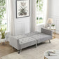 Sofa Bed Convertible Folding Lounge Couch Loveseat Sleeper Sofa - Light Gray