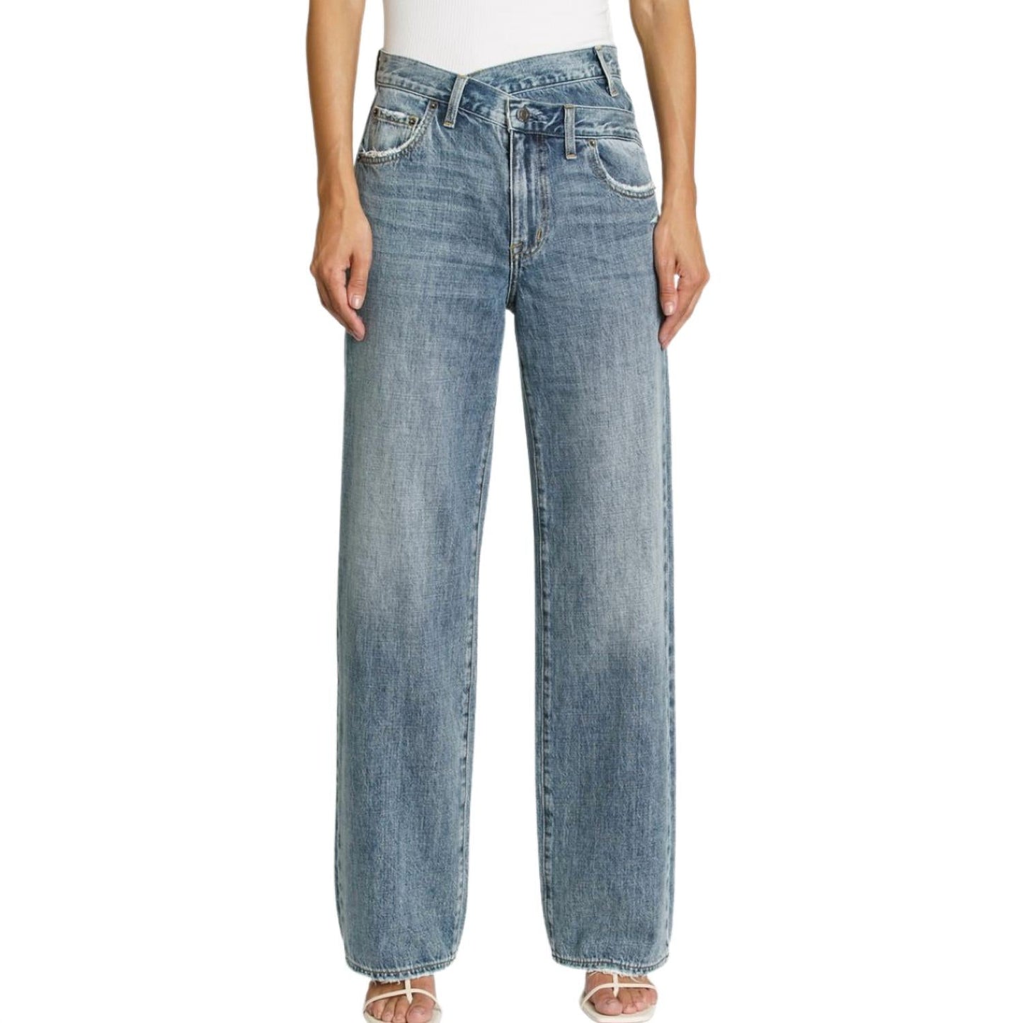 Pistola - Bobbie Crossover Wide Leg Jean