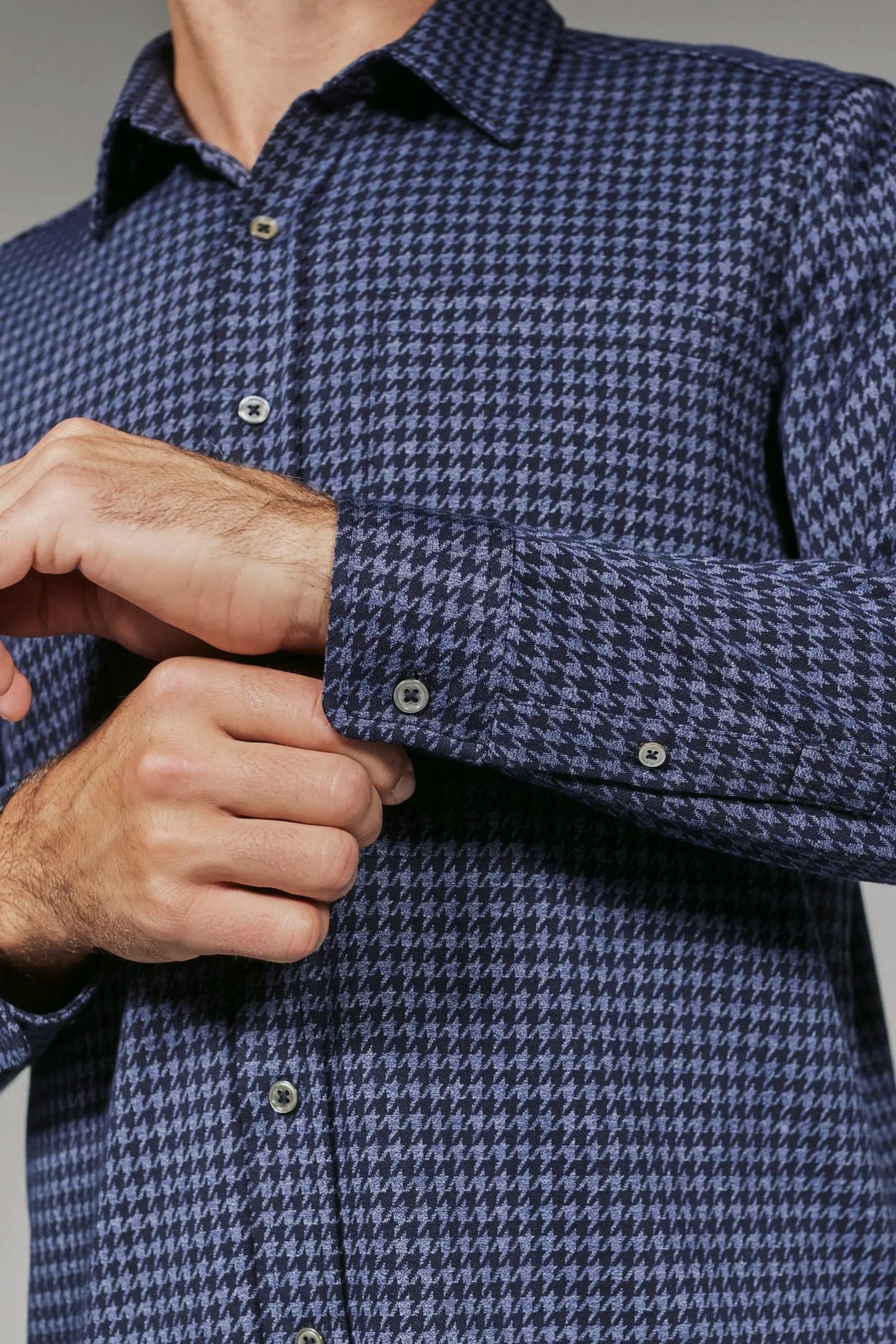 7Diamonds - Generation Knit Houndstooth Long Sleeve Shirt