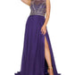 Mac Duggal - Beaded Illusion Sweetheart Ball Gown - Plus