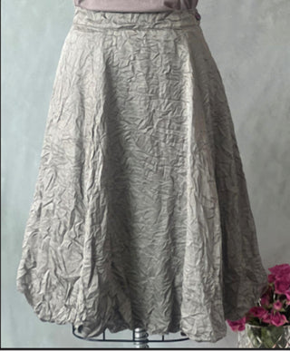 Brazeau Tricot - Cotton Silk Wrinkle Pouf Skirt