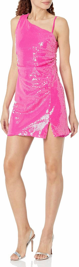 Steve Madden - Vestido Maxima de um ombro só com lantejoulas