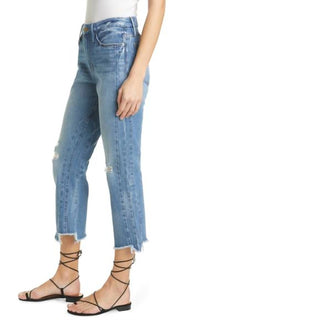Moldura - LE CROP MINI BOOT JEANS COM BORDA DEGRADADA
