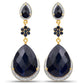 30.04 Carat Dyed Sapphire, Blue Sapphire and White Topaz .925 Sterling Silver Earrings