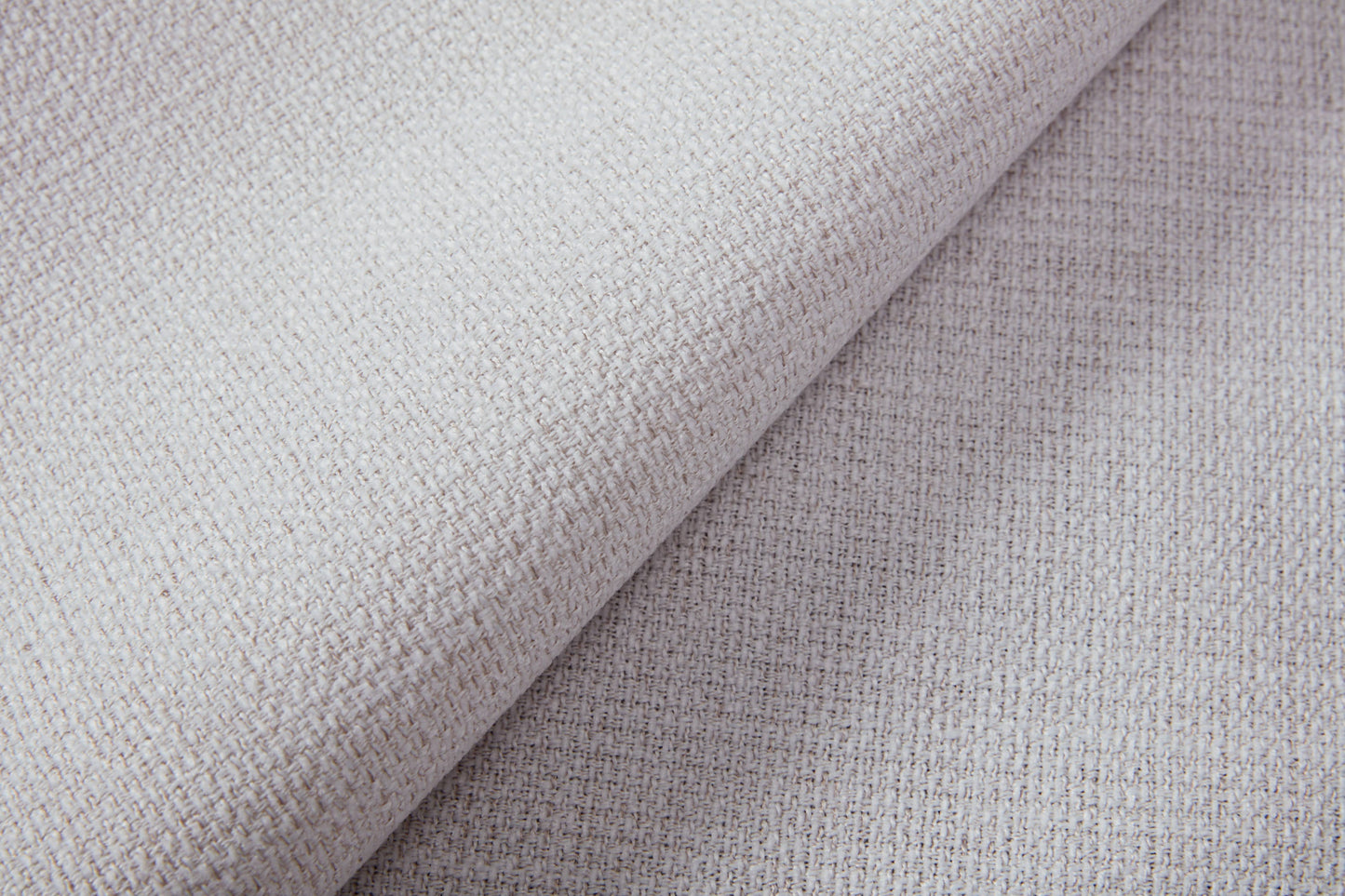 Harper Tall Headboard Upholstered Bed in Textured Ivory Canvas
