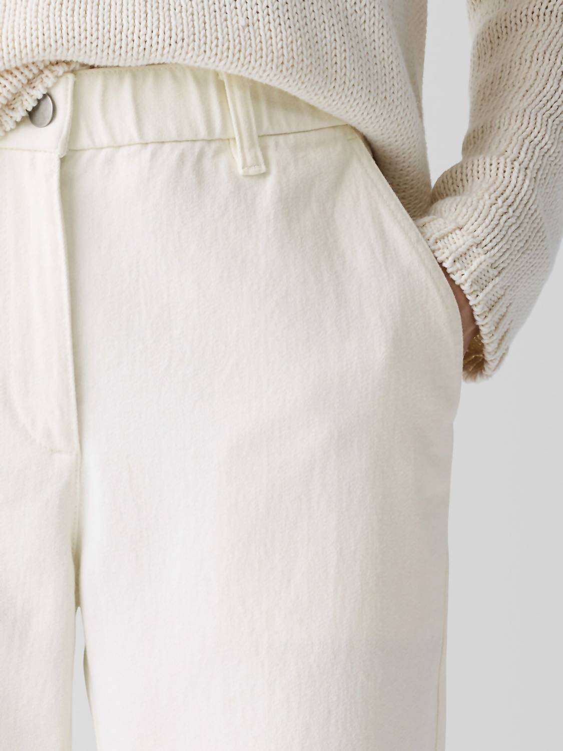 Eileen Fisher - Undyed Utility Organic Cotton Tapered Pants