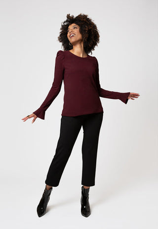 Leota Feminina Joanna Top Roxo Tamanho 1L