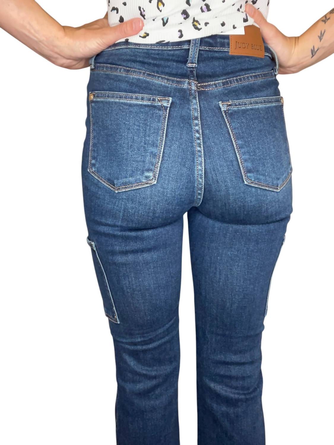 Judy Blue - Bootcut Cargo Denim Jeans