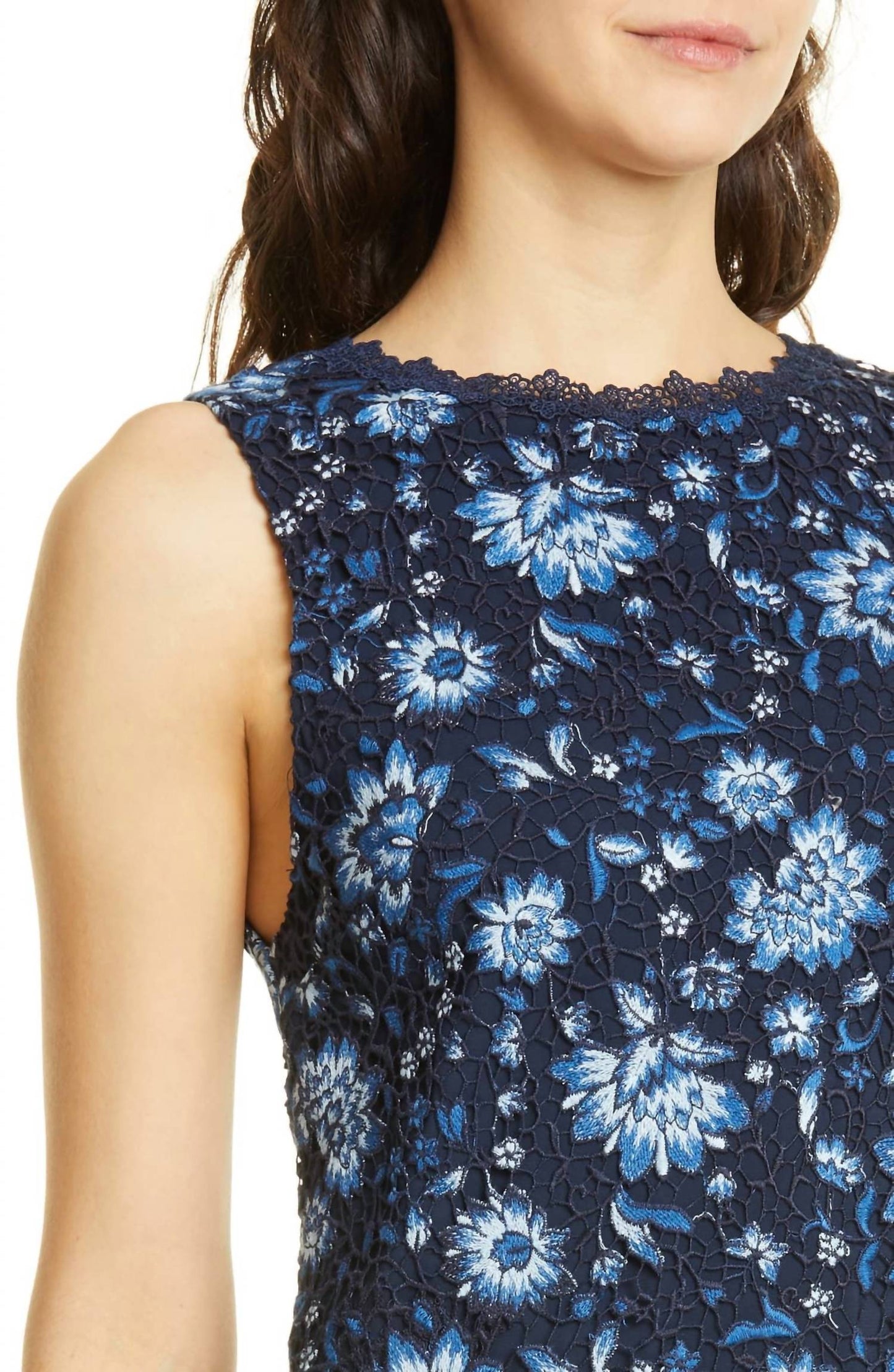 Alice + Olivia - Vestido curto de renda com bordado floral Clyde