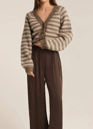 Z Supply - Cardigan Listrado Metálico Este