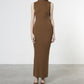 Enza Costa - SILK SWEATER RIB MOCKNECK DRESS