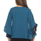 Joseph Ribkoff - Statement Slit Sleeve V-neck Relaxed Top