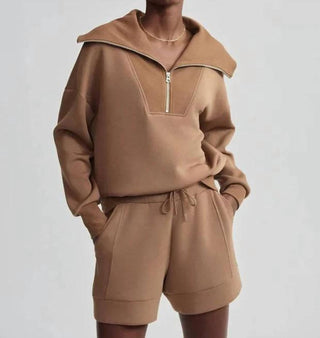 Varley - Suéter Catherine com meio zíper