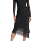 Steve Madden - Blare Long Sleeve Mesh Midi Dress