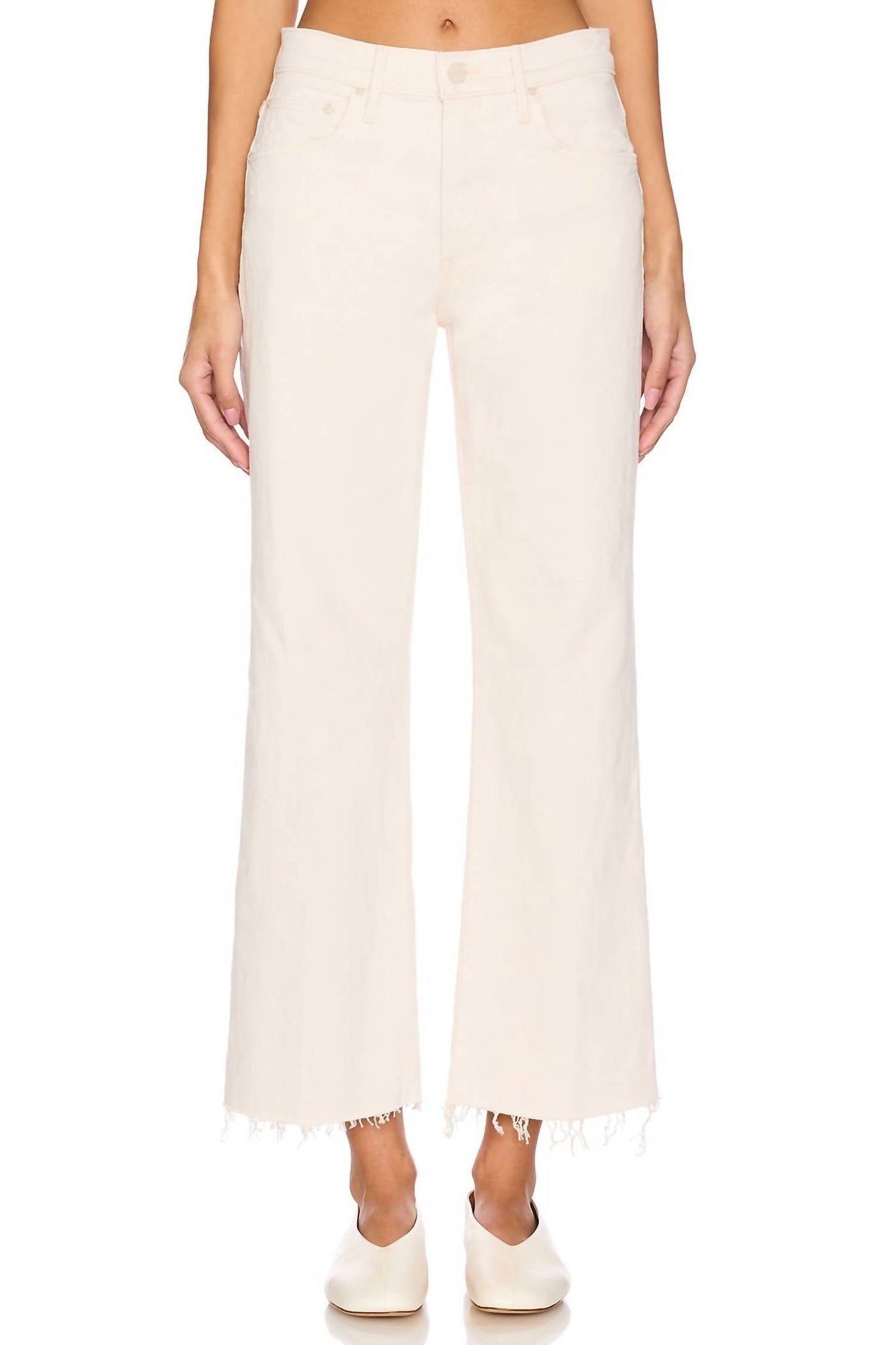 Mother - Maven Ankle Fray Mid-rise Straight Leg Jeans