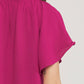 Entro - Ruffled Flutter Sleeve Blouse