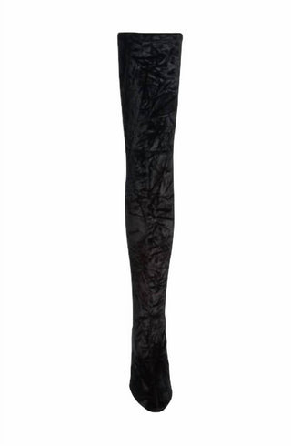 Stuart Weitzman - Botas de veludo amassado elásticas Vidaland para mulheres