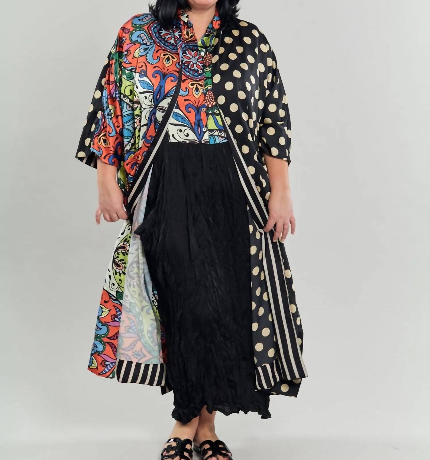 Alembika - Paisley Bib Crinkle Maxi Dress