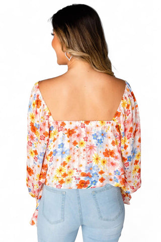 Buddylove - Blusa Curta Fluida Flora