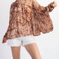 Eesome - Printed Dolman Sleeve Top