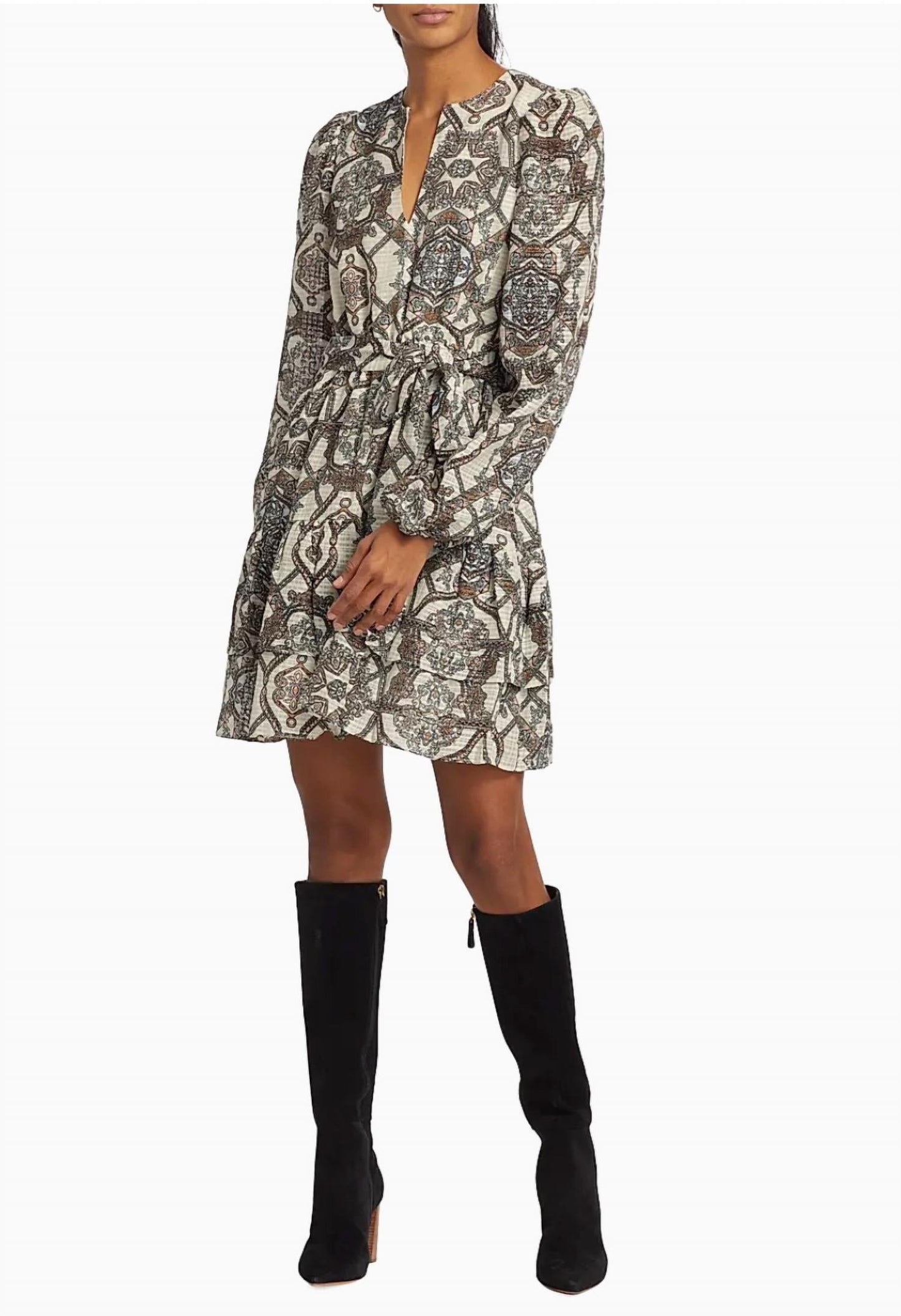 Marie Oliver - Preston Opal Medallion-Print Minidress