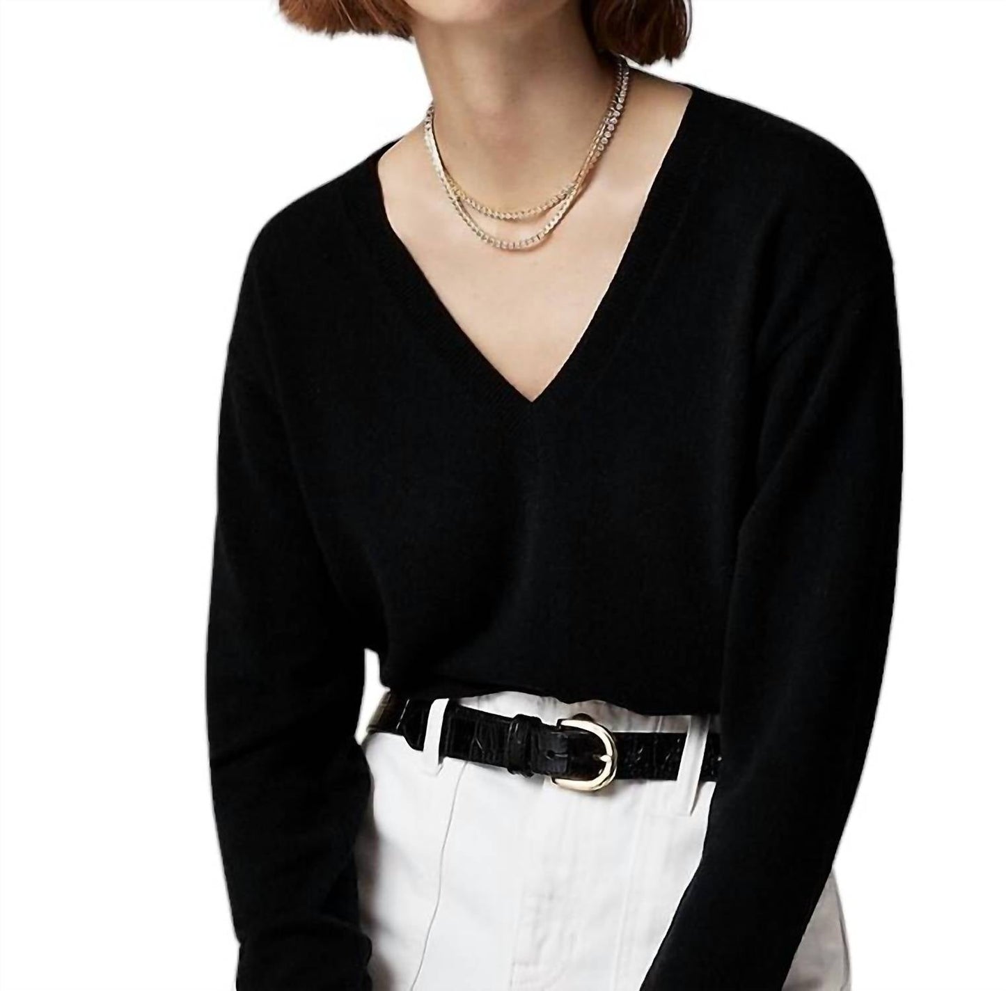 J.Crew - Cashmere Shrunken V-neck Sweater