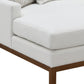 Valiant Chenille Sectional Sofa With 4 Pillows - Ivory