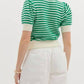 Entro - Julian Stripe Bow Front Knit Top
