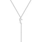 Eklexic - Women's Dainty Script Love Lariat Necklace