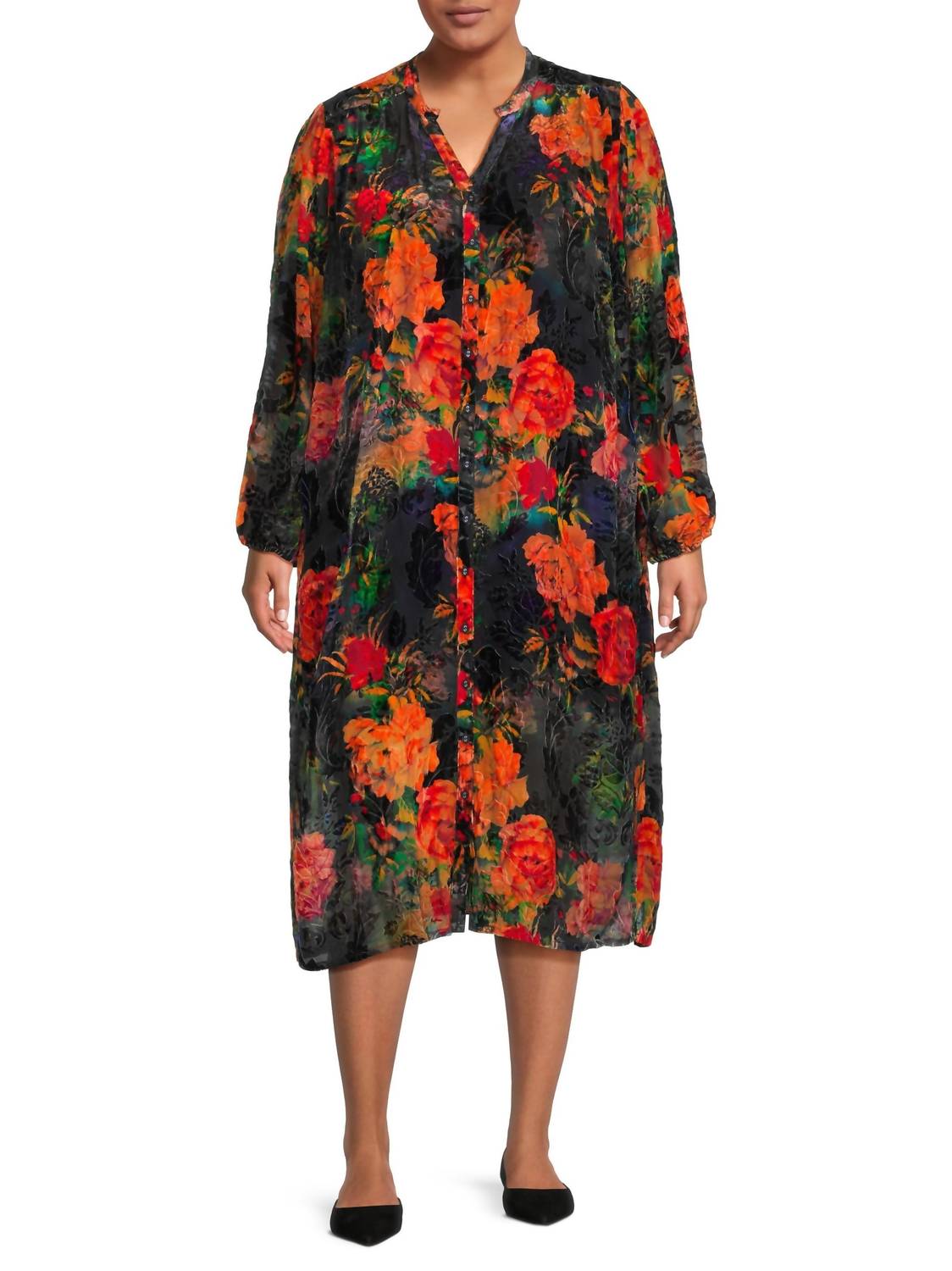 Johnny Was - Renna Burnout Dress - Plus