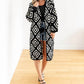 Elan - Color Detailed Long Crochet Cardigan