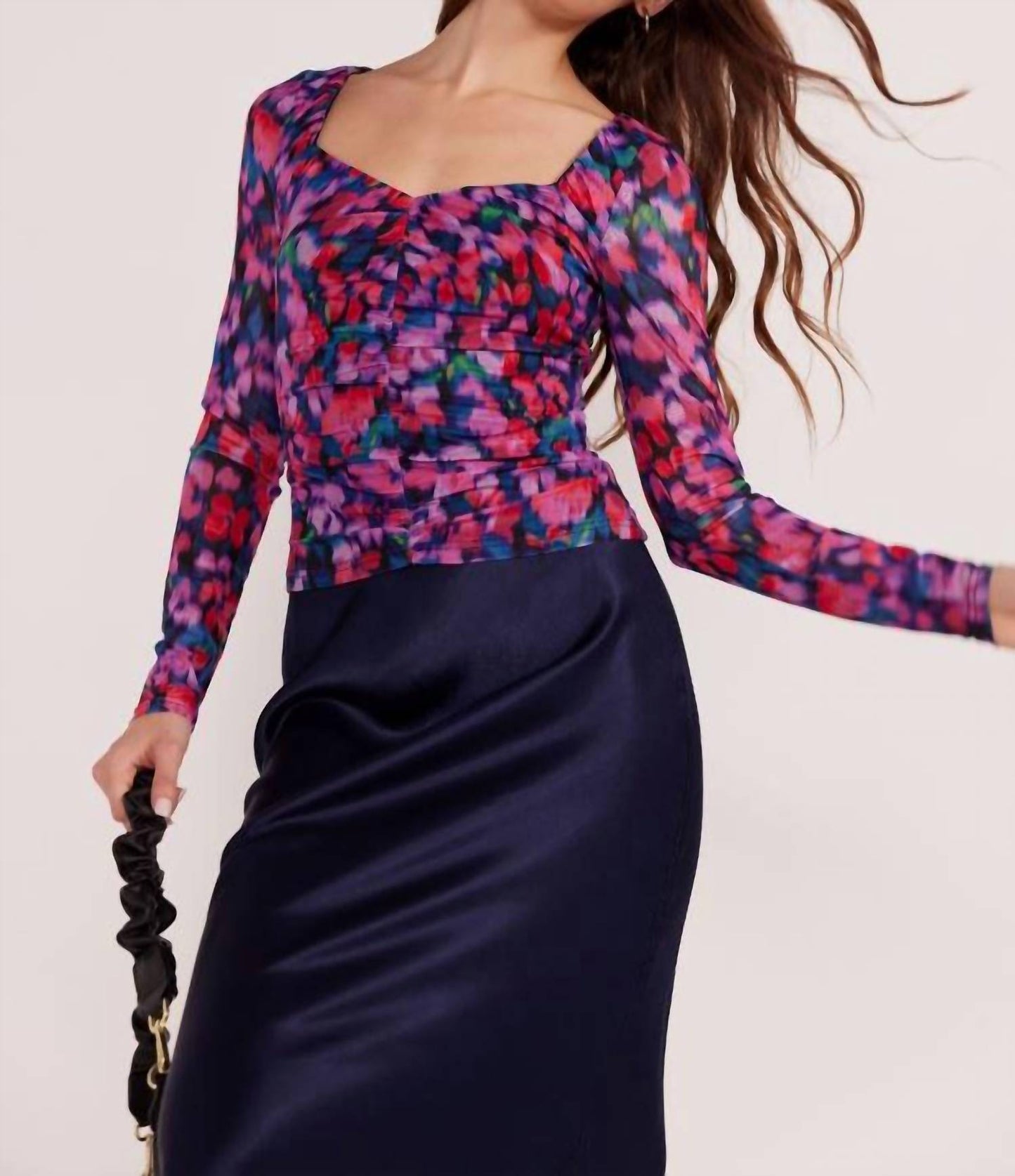 Minkpink - Calista Ruched Mesh Top