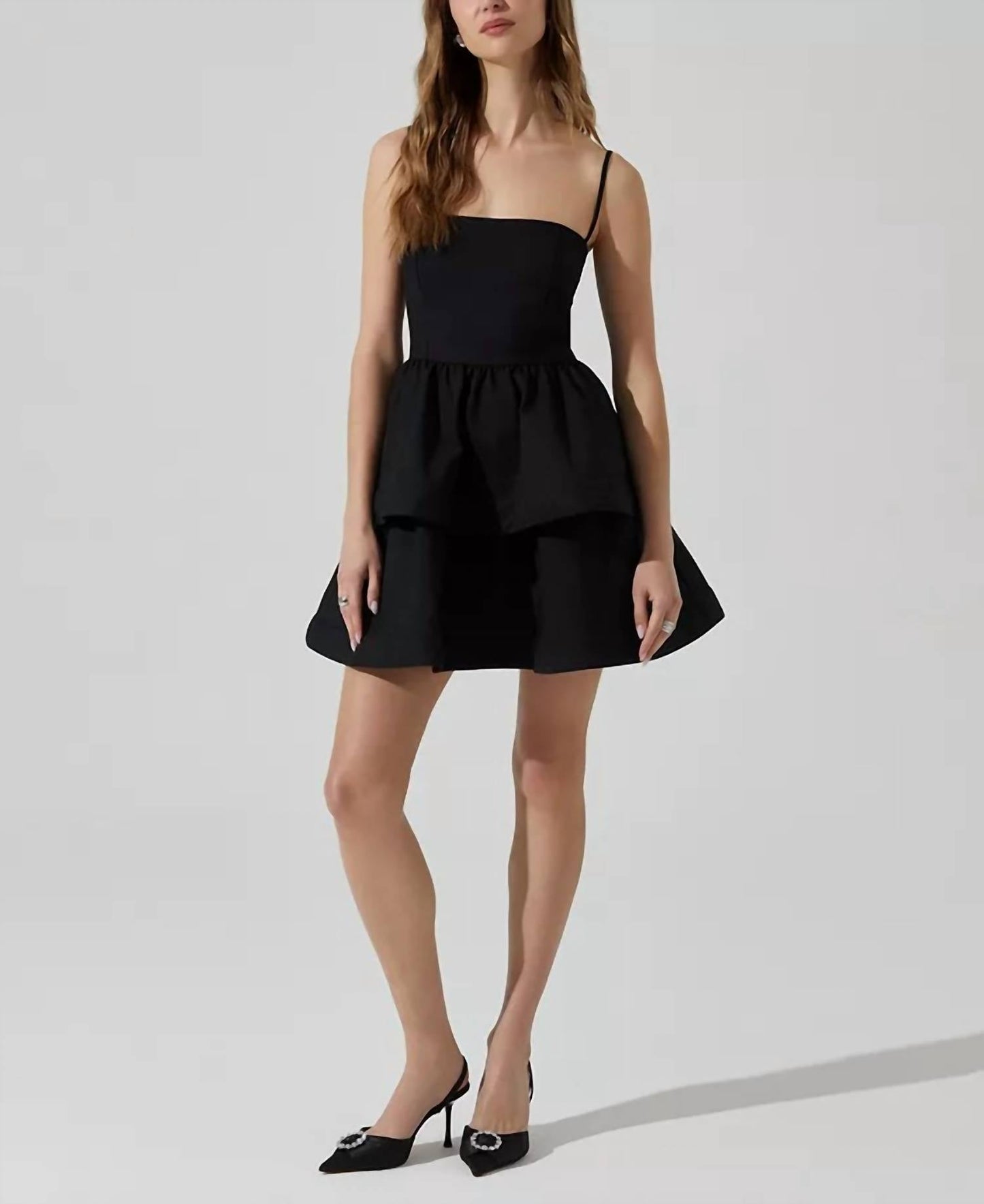 Astr - Mackenzie Tiered Skater Mini Dress