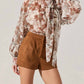 Astr - Cinthia Sheer Bow Tie Top