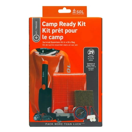 SOL Camp Ready Survival Kit 29 Piece with Dry Bag