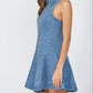 Fate - Stretch Sleeveless Seamed Shirt Dress