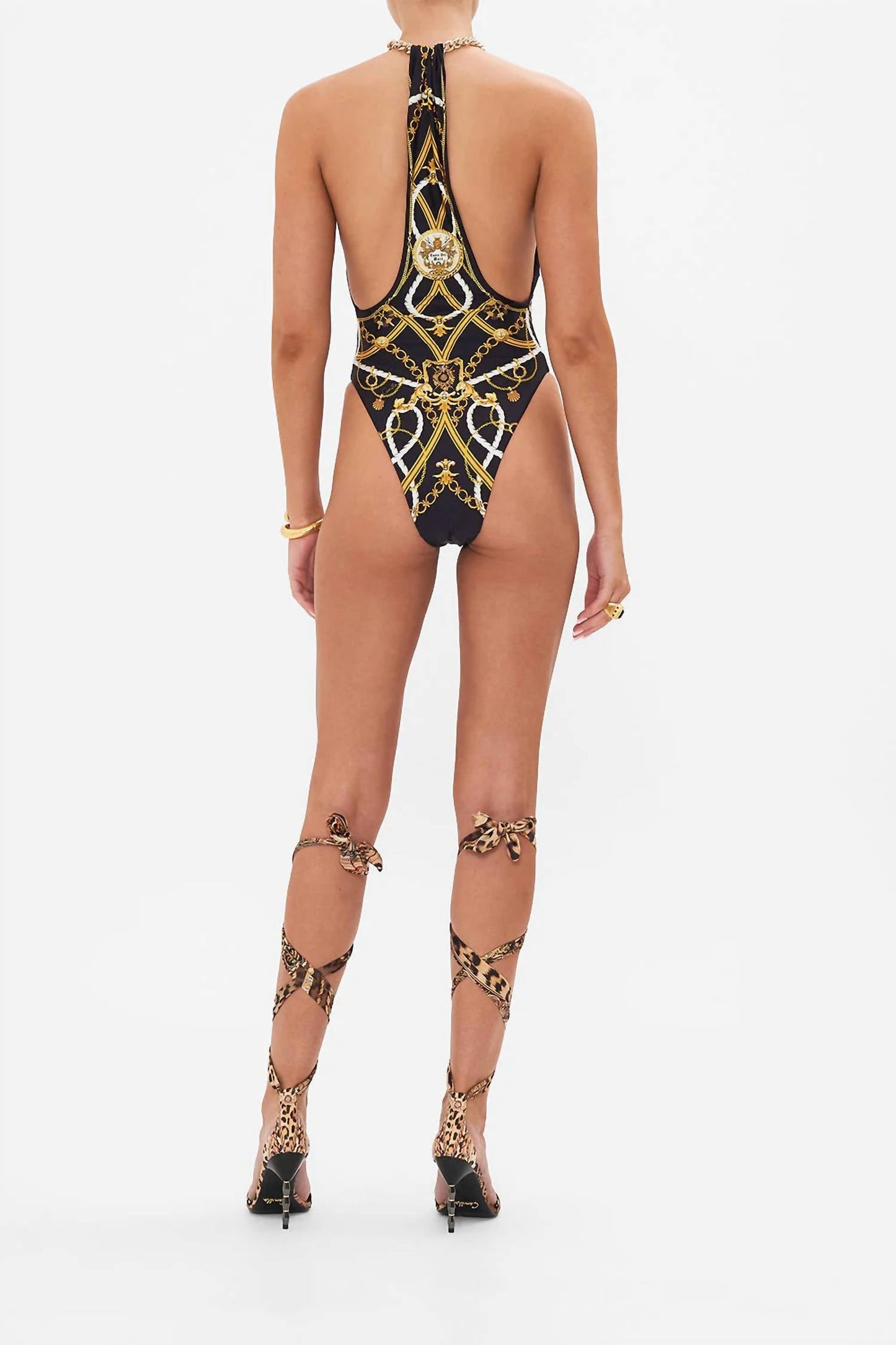 Camilla - Chain Neck Plunge One Piece