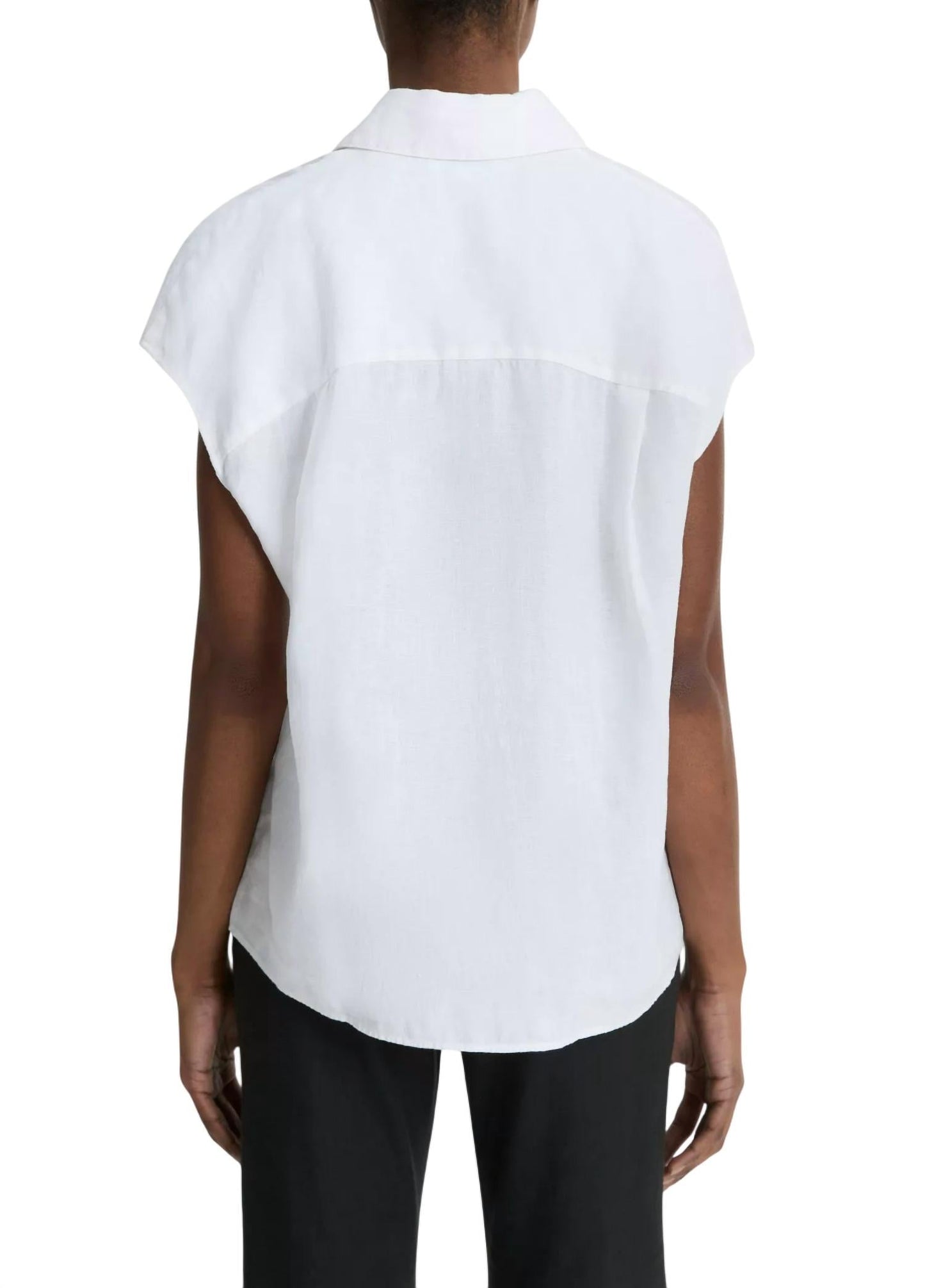 Vince - CAP SLEEVE BUTTON DOWN BLOUSE