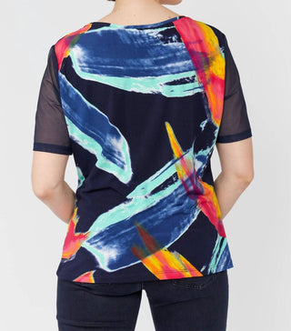 Frank Lyman - Blusa de malha estampada com decote redondo