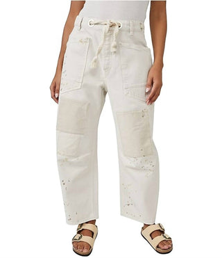 Free People - Calça jeans Moxie cintura baixa com barra desfiada