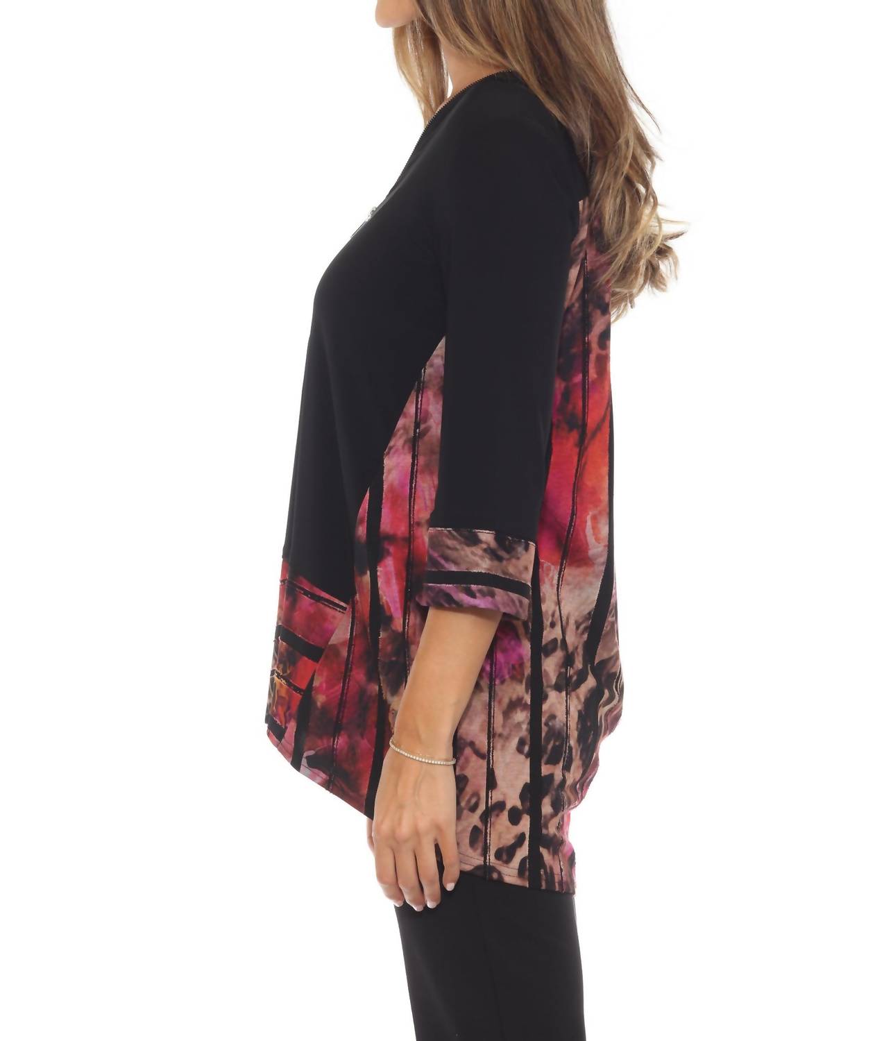 Joseph Ribkoff - Abstract Stripes High Low Tunic